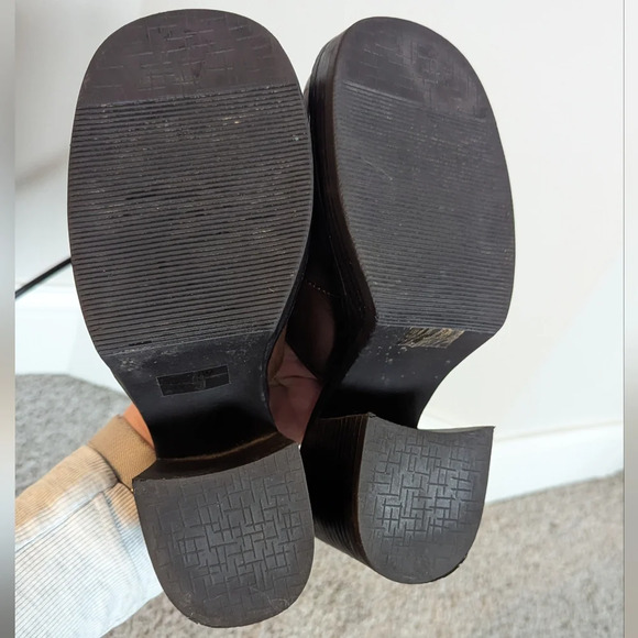 Rampage Y2K Patchwork Faux Leather Platform Heel Clog sz 7.5 - Vintage - Rare - Picture 6 of 9